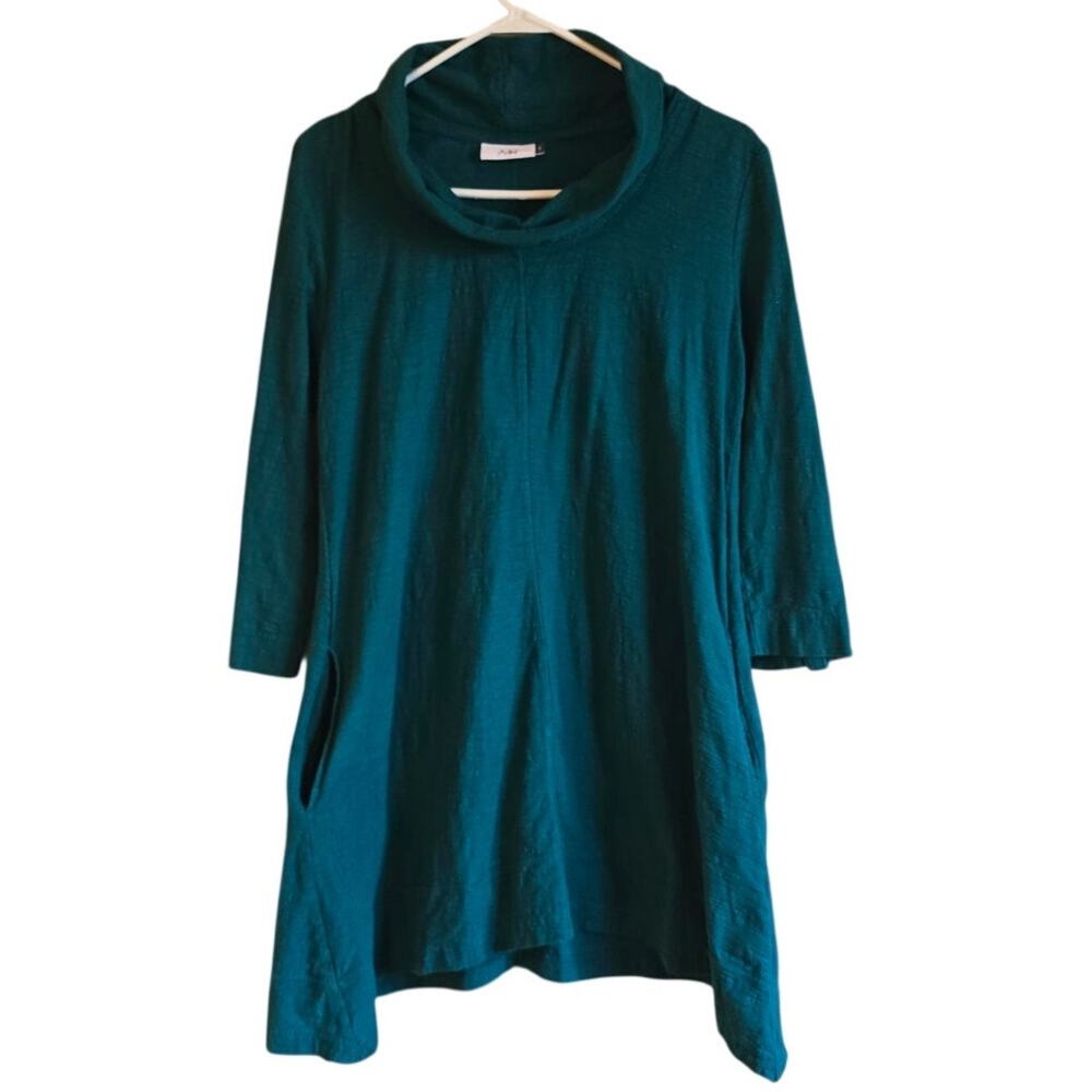 Adini cowl neck green lagenlook tuni c top size small
